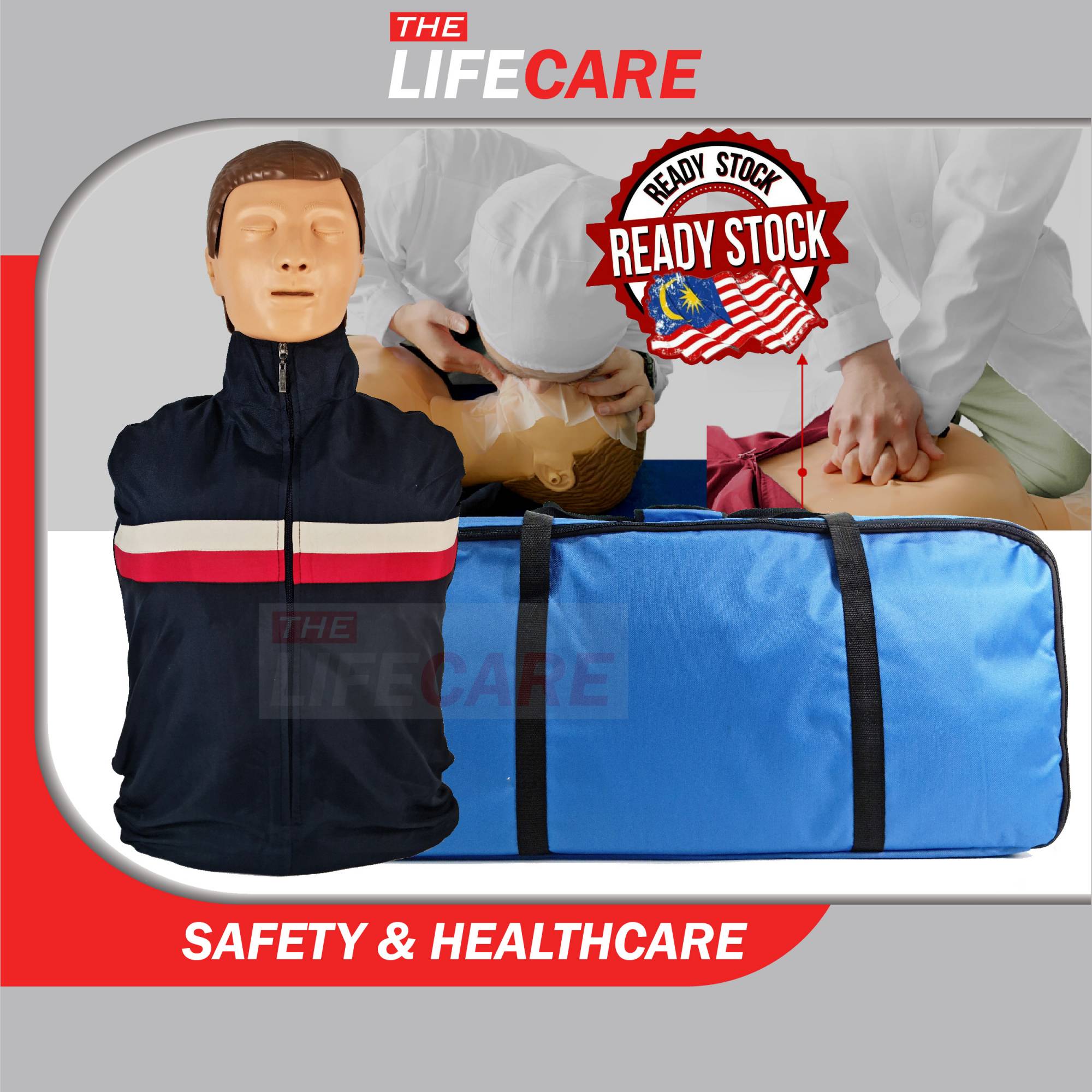 First Aid Adult CPR Manikin with soft carry bag